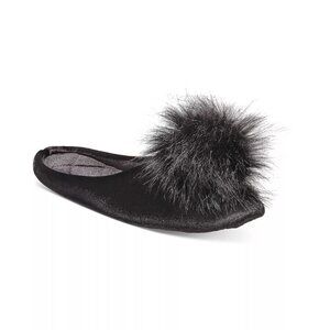 INC International Concept Womens Size 5/6 Pom Pom Velvet Clog Slippers $35 122